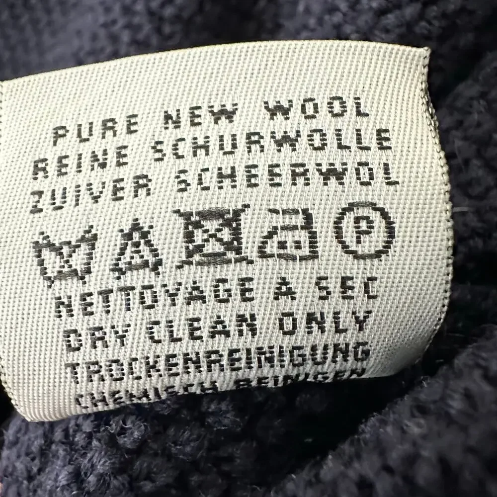 Saint James 100% Wool Long Cardigan Navy 10 - Picture 10 of 10